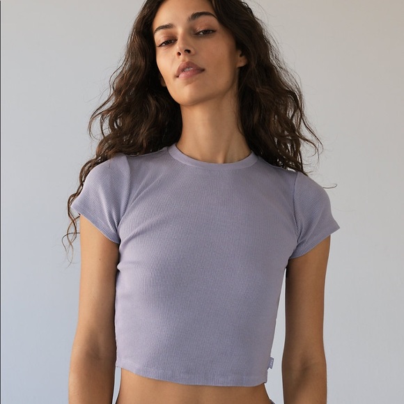 TNA Ribbed Cropped T-Shirt - Picture 1 of 5